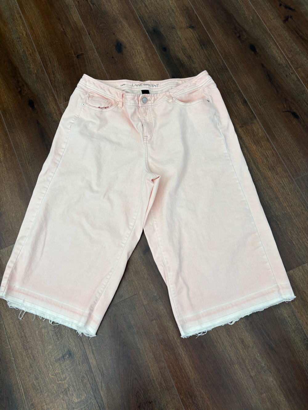 Lane Bryan Light Pink Wide Leg Relaxed Capri